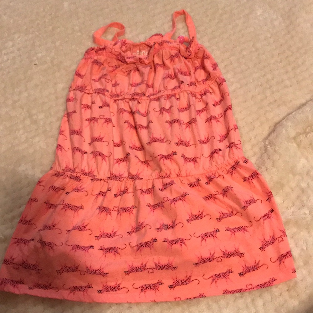 Pink dress with little leopards